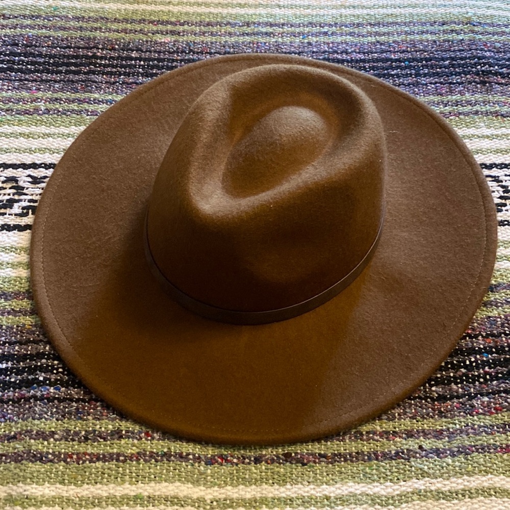 Boho Brown Wide Brim Hat